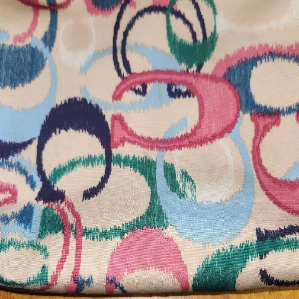 Coach Red and Pink Crossbody Bag with Artistic Design - Picture 12 of 14